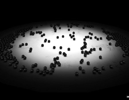 3D projection for theatres rolling balls